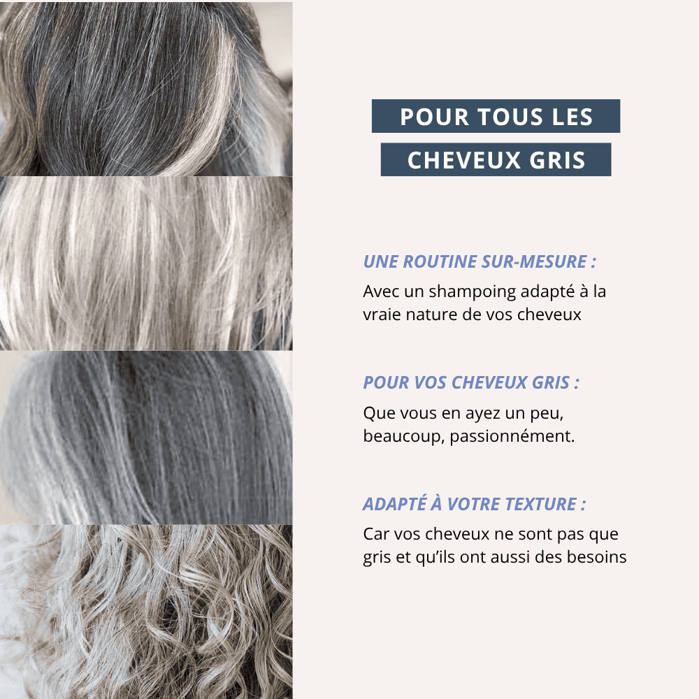 Le Trio Cendrée : La première routine pour cheveux blancs