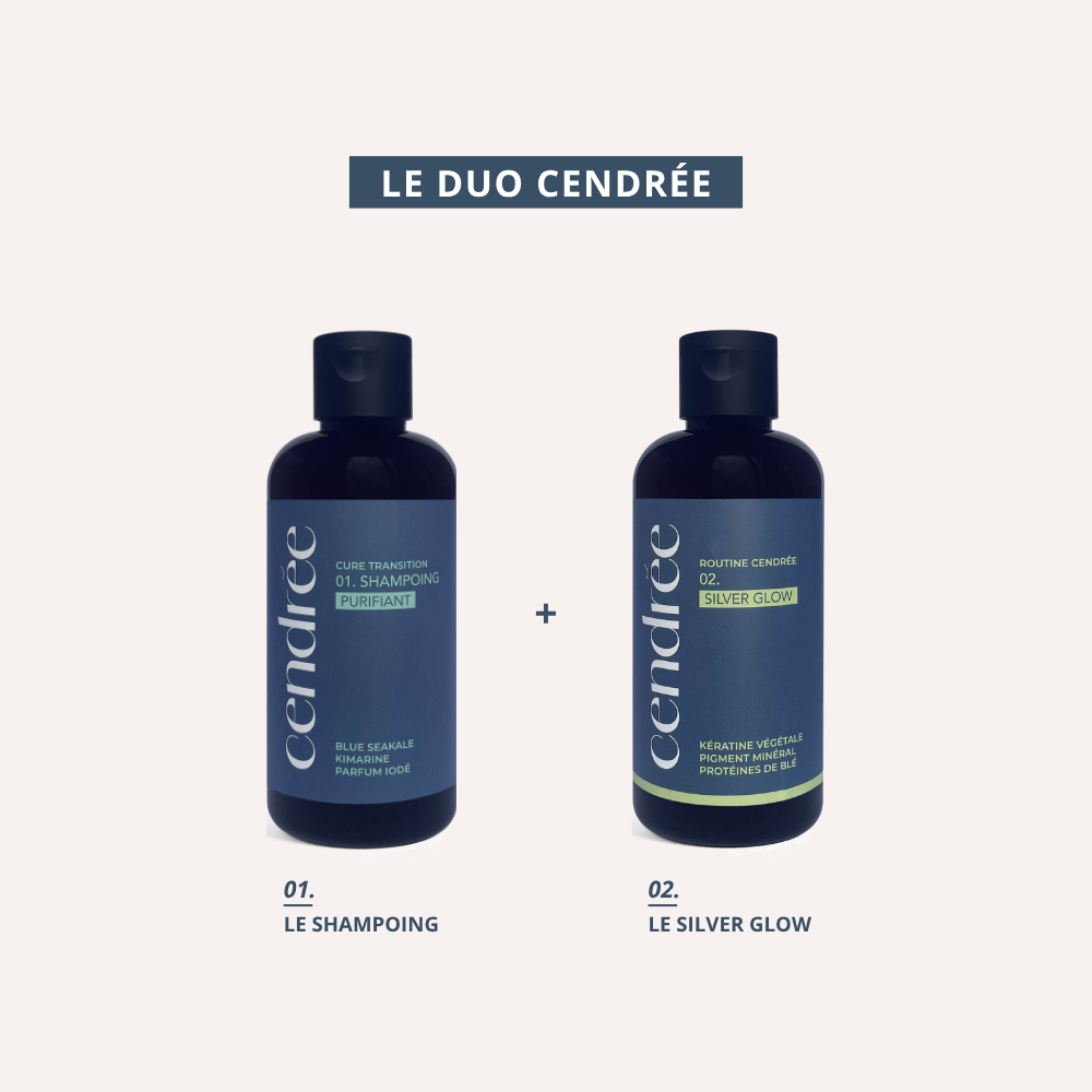 Le Duo Cendrée : la routine naturelle pour cheveux gris