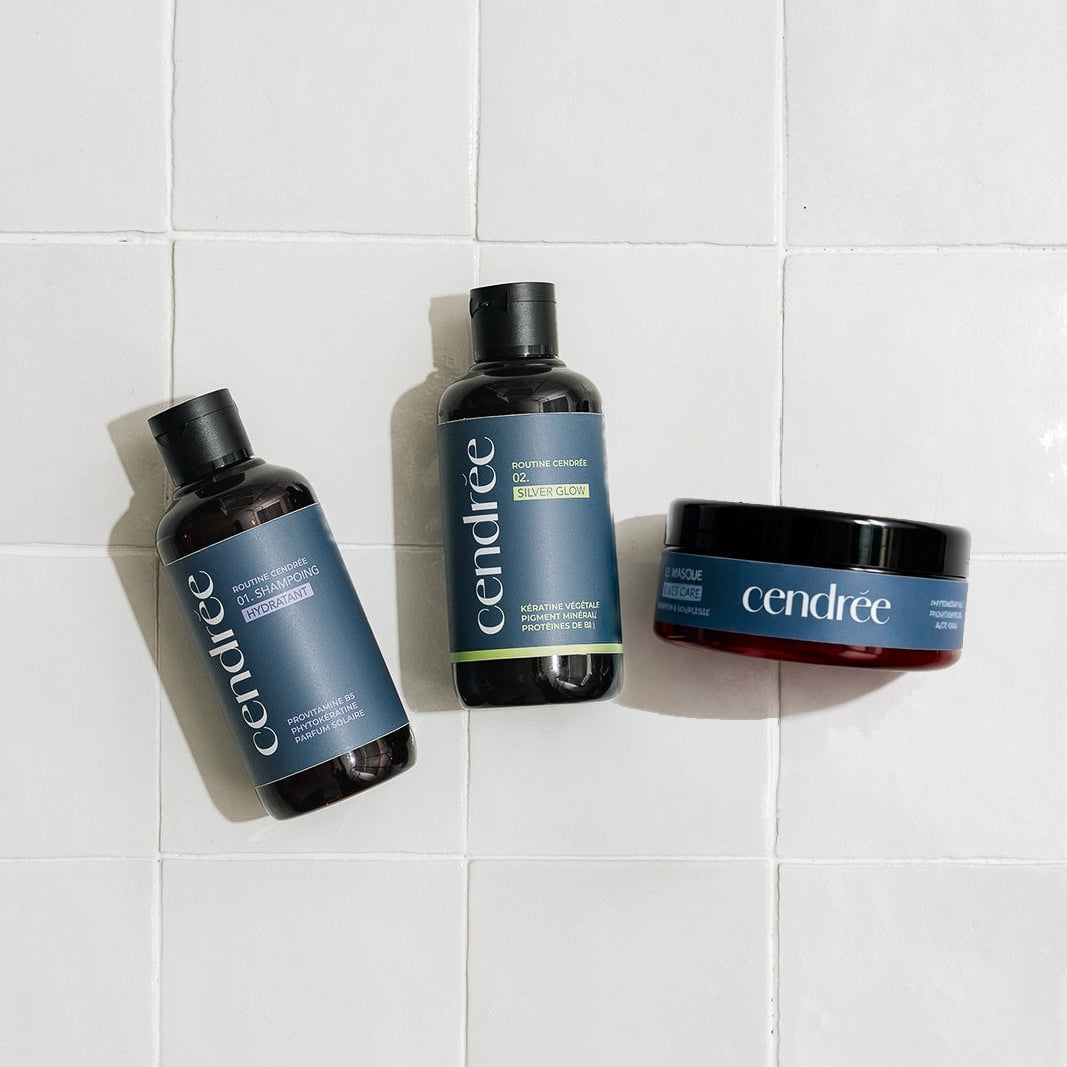 Le Trio Cendrée : La première routine pour cheveux blancs