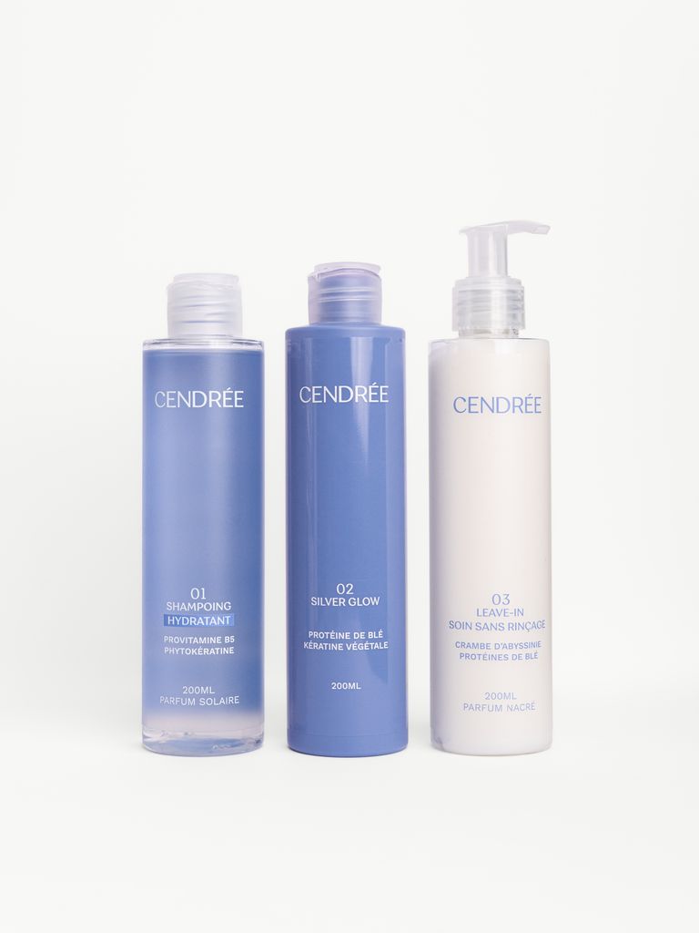 Le Trio Cendrée : La première routine pour cheveux blancs